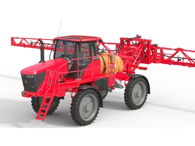 Self Propelled Sprayer Low-poly 3D model