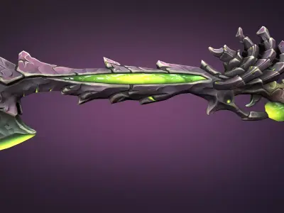 Undead musket Low-poly 3D model