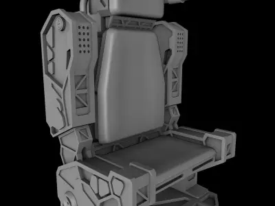 sci-fi seat 3D model