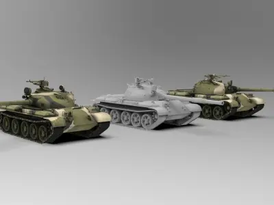 TANK  T-62   3D model