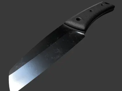 Game and VR-AR Ready Knife Low-poly 3D model