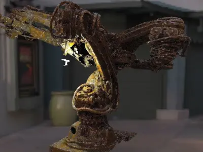 Robot Alien Technology Ship 3D model