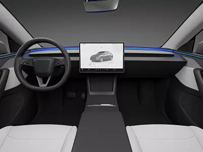 2025 Tesla Model Y Pearl White 3D model