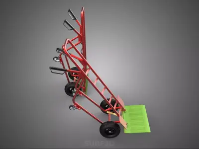 HAND TRUCK HANDTRUCK PALLET FOLDING FOLDABLE FOLD PLATE FORK TOE 3D model
