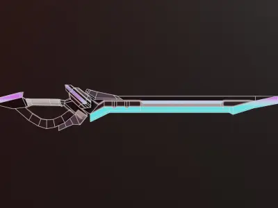 Anime Sword Low-poly 3D model