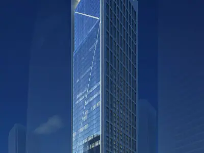 3Dmax fashion city commercial square building 446 3D model