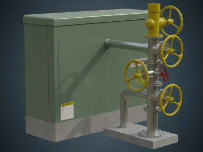 Valves 1A  Low-poly 3D model