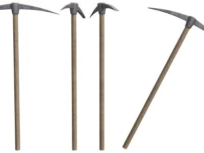 Pickaxe Low-poly 3D model get