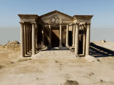 hatra temple of maran Low-poly 3D model