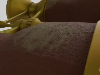 Binoculars vintage Low-poly 3D model