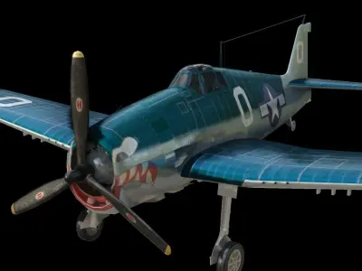 Grumman F6F Hellcat Low-poly 3D model order