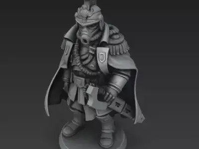 Marshal Wilhelm of the Valour Korps - Heroic Commander Regalia 3D model