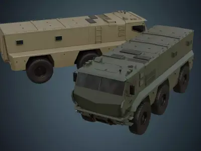 Military Truck 1A Low-poly 3D model