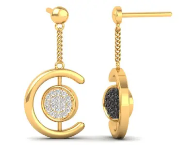 diamond earring dp-1 Texture
