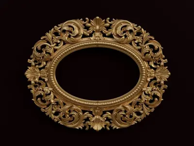 15 STL Files of Mirror Photo Frames for CNC Machining Blender 3D model