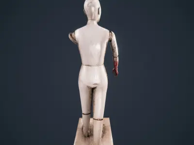 Mannequin horror antique HDRP Low-poly 3D model