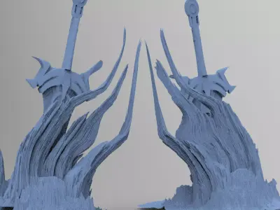 Mars Sci-Fi Monolith Massive structure 14 3D model