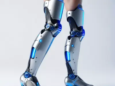 Futuristic Cybernetic Leg Prosthesis 3D model