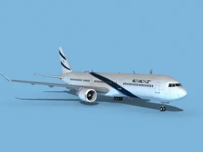 Boeing 767-400 El Al 3D model