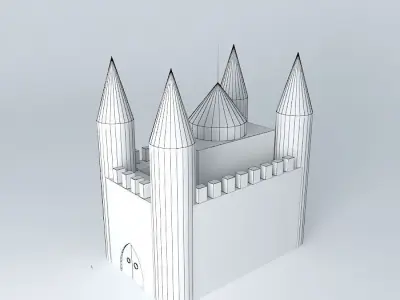 castle made of cardboard Free 3D model