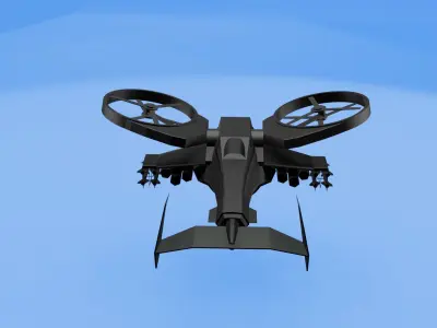 Low Poly Scorpion Gunship From Avatar Free 3D model