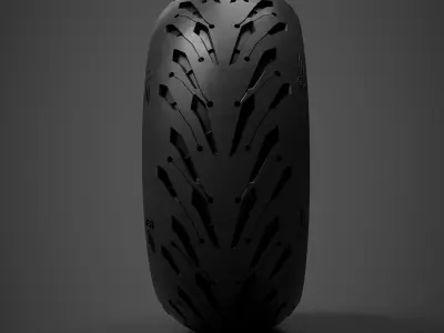 Michelin tyre Low-poly 3D model