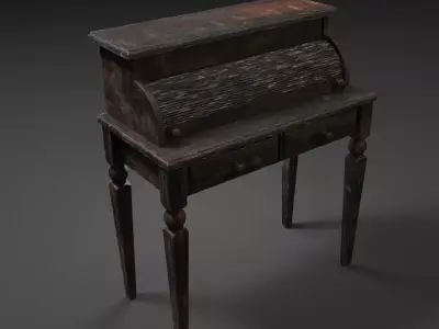 Old kitchen bread box 3D model