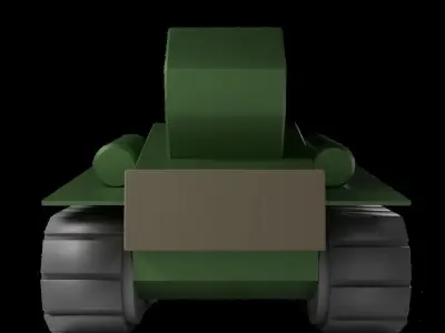 low poly tank  Free low-poly 3D model