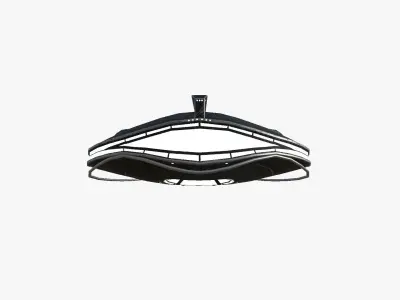 Alien Spaceship UFO D10 Full Black - Sci Fi Spacecraft Design Low-poly 3D model