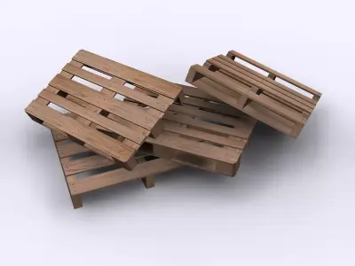 Wood Pallets 3D model