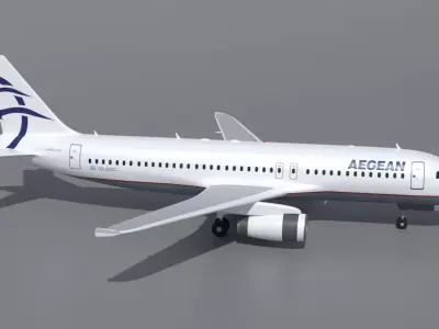 Airbus A320 Aegean Airlines 3D model