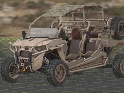 Polaris RMZR D4 with REAPR  Low-poly 3D model