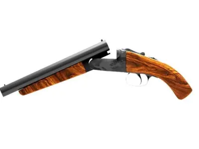 Shotgun wooden handle 3D model