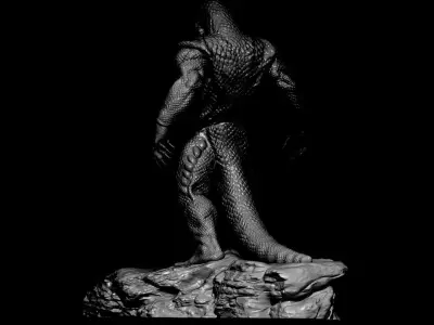 Lizardman 3d print model lizard 3D model