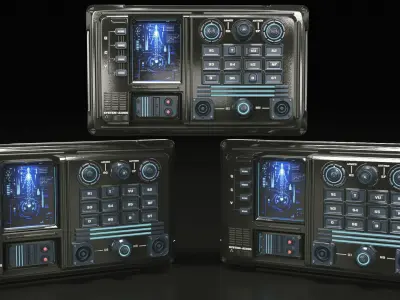 control panel 3D model 4