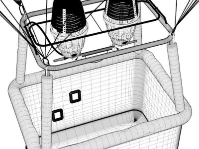 Hot air balloon 3D model purchase