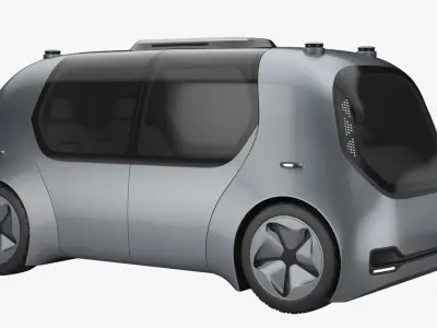 Self-Driving Shuttle Concept 3D model purchase
