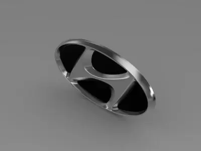 Hyundai company logo 3D model