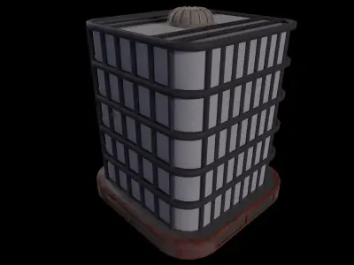 Water Tank - Low Poly - PBR 3D Model Low-poly 3D model