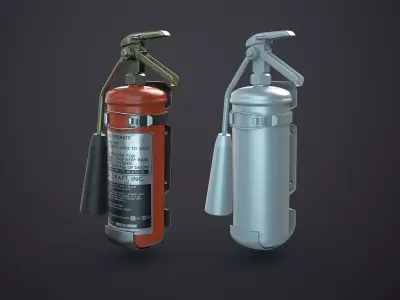 Military Fire Extinguisher High-Poly 3D model