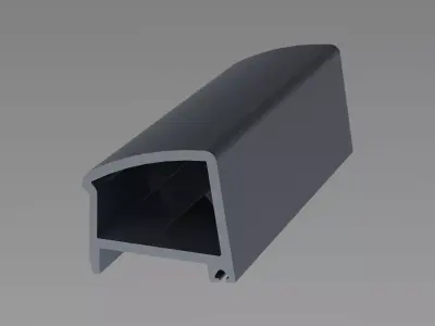 Aluminum Extruded Cross  Bar MOD AL-049ap Low-poly 3D model