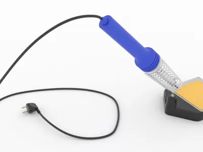 Soldering iron Low-poly 3D model purchase