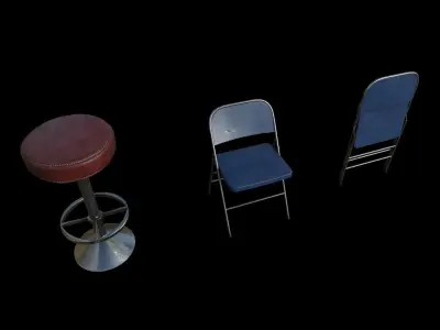Chairs Prop Pack Low-poly 3D model