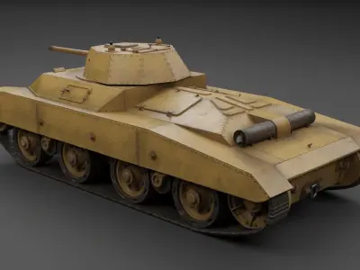 Carro Armato Celere Sahariano  Low-poly 3D model