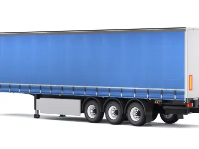 Semi Trailer Curtainsider 2 3D model