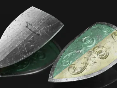 Medieval fantasy Weapons Low-poly 3D model