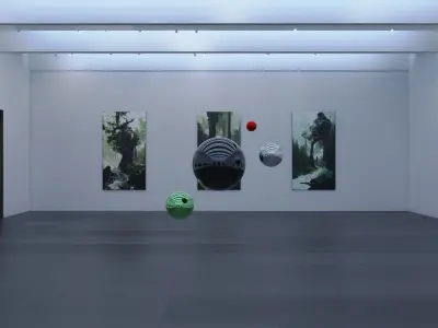 HDRI - Art Museum Gallery Interior 30 - 16384x8192 Texture