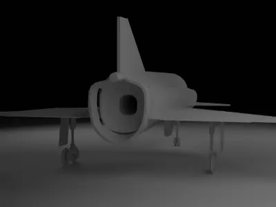 Jet Fighter Landing Gear JA37 Viggen Free 3D model