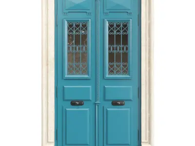 Entrance classic door 107 3D model