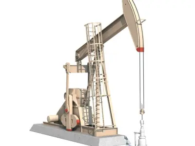 Pumpjack Oil Well 3D model